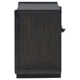 Leandro 2-drawer LED Nightstand with USB Burnished Black