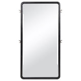 Leandro 76-inch Full Length Floor Mirror Burnished Black