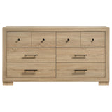 Arielle 6-drawer Bedroom Dresser Cabinet Light Oak
