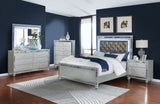 Gunnison California King Bedroom Set Silver Metallic