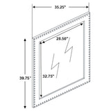 Melody Upholstered Dresser Mirror Grey
