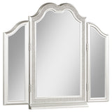 Evangeline Tri-Fold Vanity Mirror Silver Oak