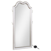 Evangeline Length LED Light Floor Mirror Silver Oak