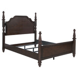 Andover 63-inch Four Poster Bed Dark Oak