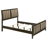 Wilkes 51-inch Upholstered California King Bed Dark Cocoa