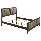 Wilkes 51-inch Upholstered California King Bed Dark Cocoa