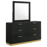 Caraway 6-drawer Dresser Black