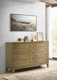 Granada 8-drawer Dresser and Mirror Natural Pine