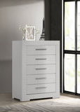 Ives 5-drawer Bedroom Chest of Drawers Grey High Gloss