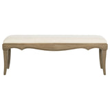 Revello Upholstered Bedroom Bed End Bench Washed Mango