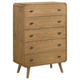 Robyn 5-drawer Bedroom Chest of Drawers Dark Walnut