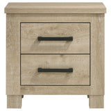 Oakglen 2-drawer Nightstand Bedside Table Weathered Oak