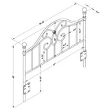 Bailey Metal or Open Frame Headboard Black