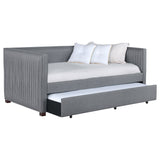 Brodie Upholstered Daybed with Trundle Grey