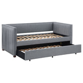 Brodie Upholstered Daybed with Trundle Grey