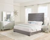 Camille California King Bedroom Set Metallic Mercury