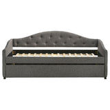 Sadie Upholstered Daybed with Trundle Grey