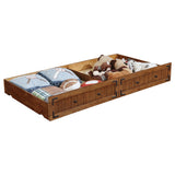 Oakdale Wood Daybed with Trundle Rustic Honey