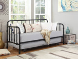 Marina Metal Daybed with Trundle Black