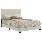 Dorian Fabric Upholstered Panel Bed Cream