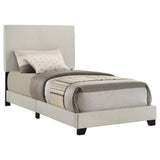 Dorian Fabric Upholstered Panel Bed Cream
