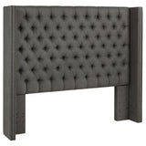 Bancroft Upholstered California King Wingback Headboard Grey