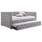 Mockern Upholstered Daybed with Trundle Grey
