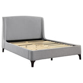 Mosby Upholstered Wingback Bed Grey