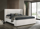 Alamosa Boucle Upholstered Platform Bed White