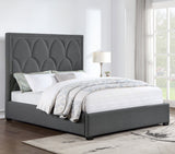 Bowfield Upholstered Panel Bed Charcoal