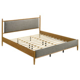 Mason 46-inch Panel Platform Bed Grey and Light Brown