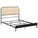 Amherst Radio Weave Rattan Metal Bed Black