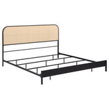 Amherst Radio Weave Rattan Metal Bed Black
