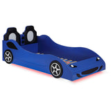 Cruiser Wood LED Race Car Bed Blue