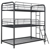 Garner Metal Triple Bunk Bed Gunmetal