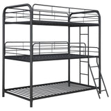 Garner Metal Triple Bunk Bed Gunmetal