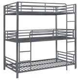 Maynard Metal Triple Bunk Bed Gunmetal