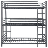 Maynard Metal Triple Bunk Bed Gunmetal