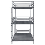 Maynard Metal Triple Bunk Bed Gunmetal