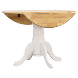 Allison Round Drop Leaf Dining Table Set White