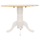 Allison Round 40-inch Drop Leaf Extension Dining Table White