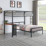Fisher Over Workstation Loft Bed Set Gunmetal