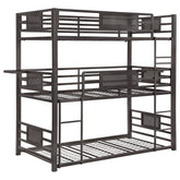 Rogen Metal Triple Bunk Bed Dark Bronze