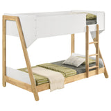 Wyatt Wood Over Bunk Bed White and Natural