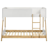 Wyatt Wood Over Bunk Bed White and Natural