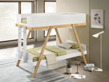 Frankie Wood Over Bunk Bed Blue and Natural
