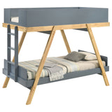 Frankie Over Bunk Bed with 7-inch Mattresses Blue