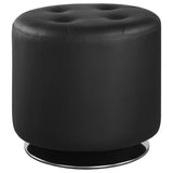 Bowman Round Upholstered Tufted Swivel Ottoman