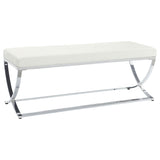 Walton Leatherette Upholstered Tufted Accent Bench Black