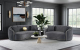 Brookside Velvet Upholstered Sofa Set Dark Grey